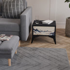 JAPANESE LANDSCAPE Nachttisch in Schwarz