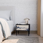 JAPANESE LANDSCAPE Nachttisch in Schwarz