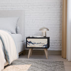 JAPANESE LANDSCAPE Nachttisch in Schwarz