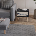 JAPANESE LANDSCAPE Nachttisch in Schwarz