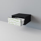 BOTANICAL SPARK Nightstand in Black Finish