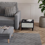 BOTANICAL SPARK Nightstand in Black Finish