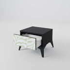 BOTANICAL SPARK Nightstand in Black Finish