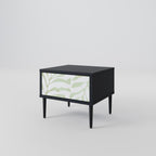 BOTANICAL SPARK Nightstand in Black Finish