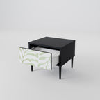 BOTANICAL SPARK Nightstand in Black Finish