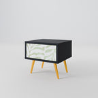 BOTANICAL SPARK Nightstand in Black Finish