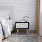BOTANICAL SPARK Nightstand in Black Finish