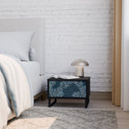 BLUE LEAVES Nachttisch in Schwarz