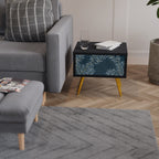 BLUE LEAVES Nachttisch in Schwarz