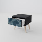 BLUE LEAVES Nachttisch in Schwarz