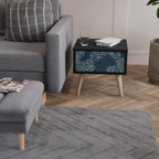 BLUE LEAVES Nachttisch in Schwarz