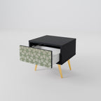 LEAVES ON GREEN Nachttisch in Schwarz