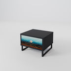 LUNAR SECRETS Nightstand in Black Finish