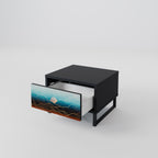 LUNAR SECRETS Nightstand in Black Finish