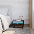 LUNAR SECRETS Nightstand in Black Finish