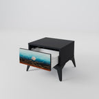 LUNAR SECRETS Nightstand in Black Finish