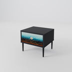 LUNAR SECRETS Nightstand in Black Finish