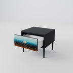 LUNAR SECRETS Nightstand in Black Finish
