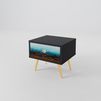 LUNAR SECRETS Nightstand in Black Finish