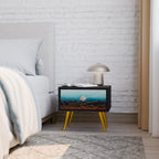 LUNAR SECRETS Nightstand in Black Finish