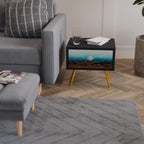 LUNAR SECRETS Nightstand in Black Finish