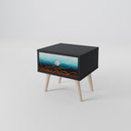 LUNAR SECRETS Nightstand in Black Finish