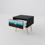 LUNAR SECRETS Nightstand in Black Finish