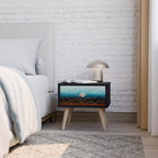 LUNAR SECRETS Nightstand in Black Finish