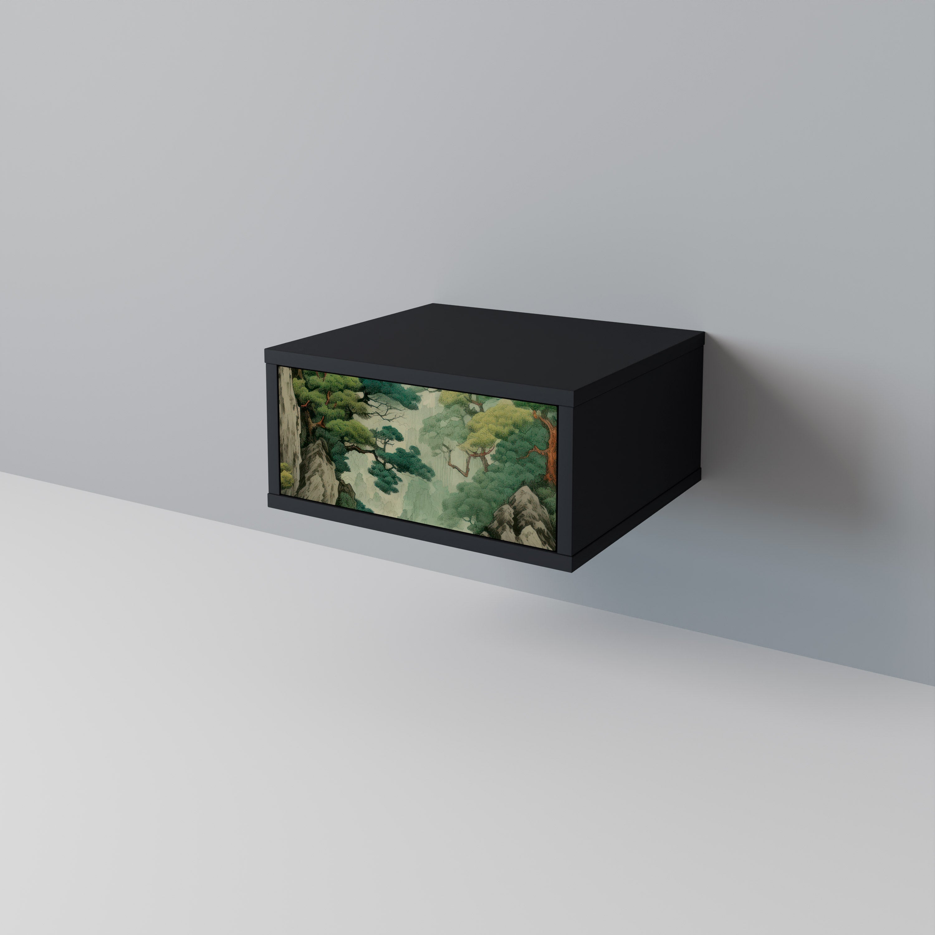 VERDURE ABYSS Nachttisch in Schwarz