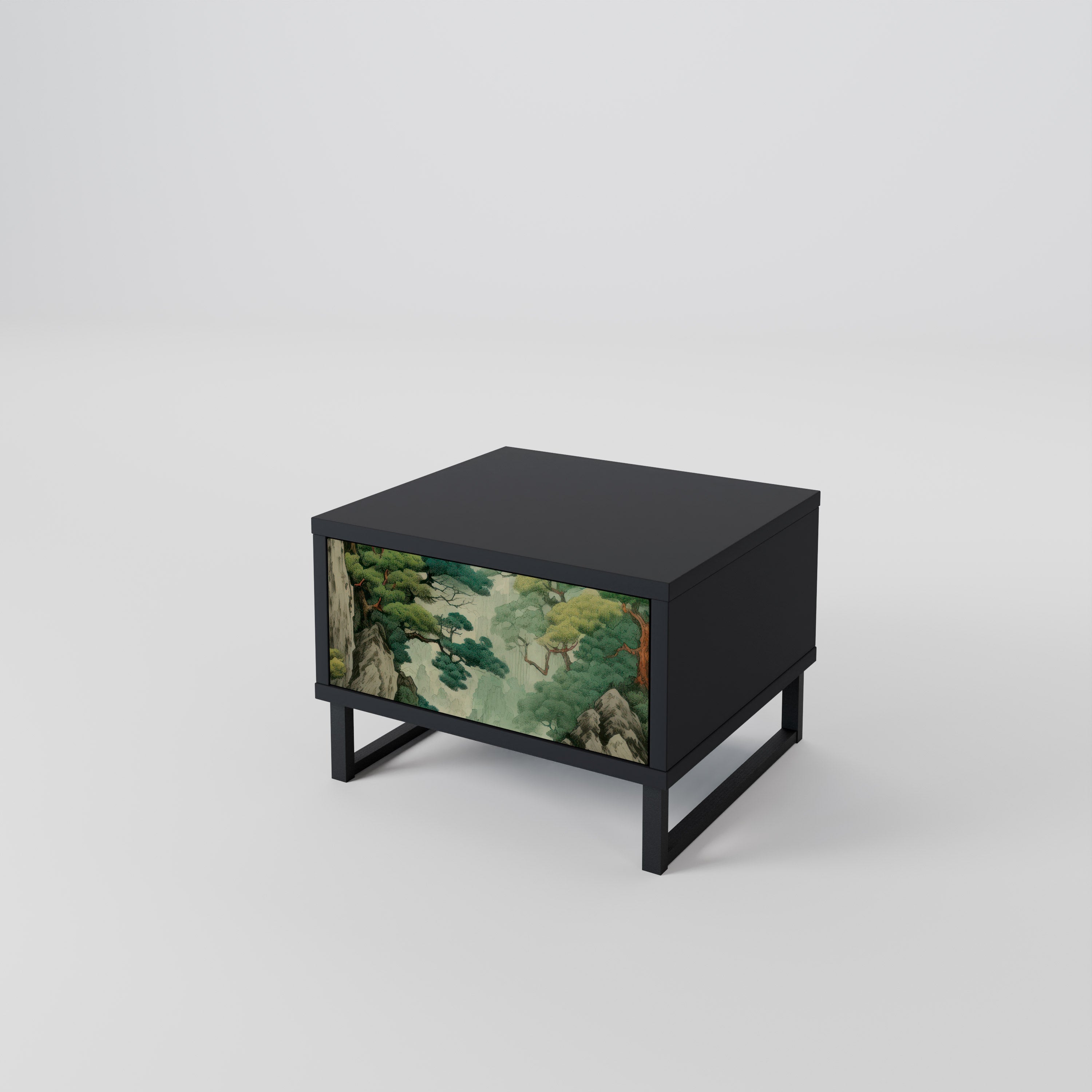 VERDURE ABYSS Nachttisch in Schwarz