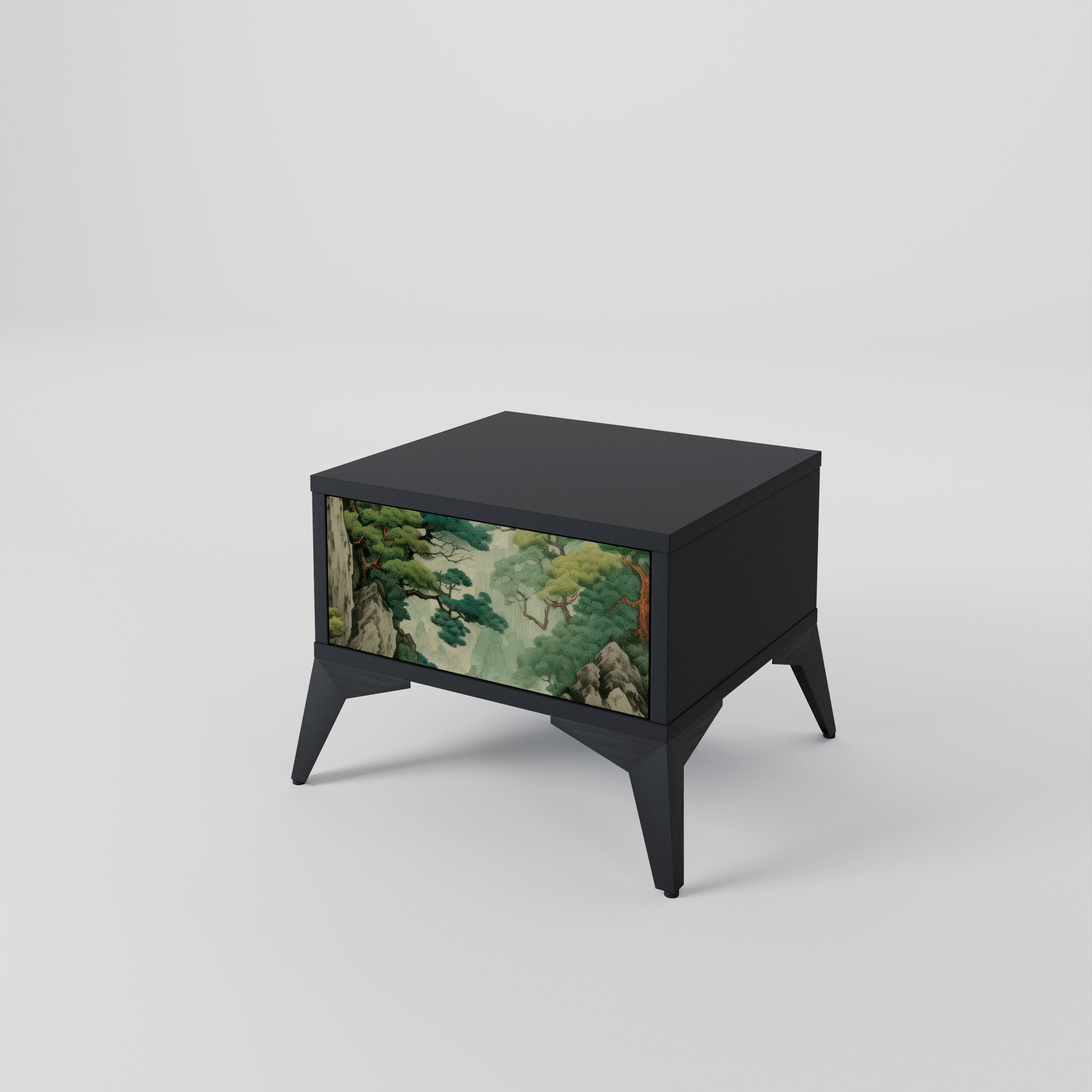VERDURE ABYSS Nachttisch in Schwarz