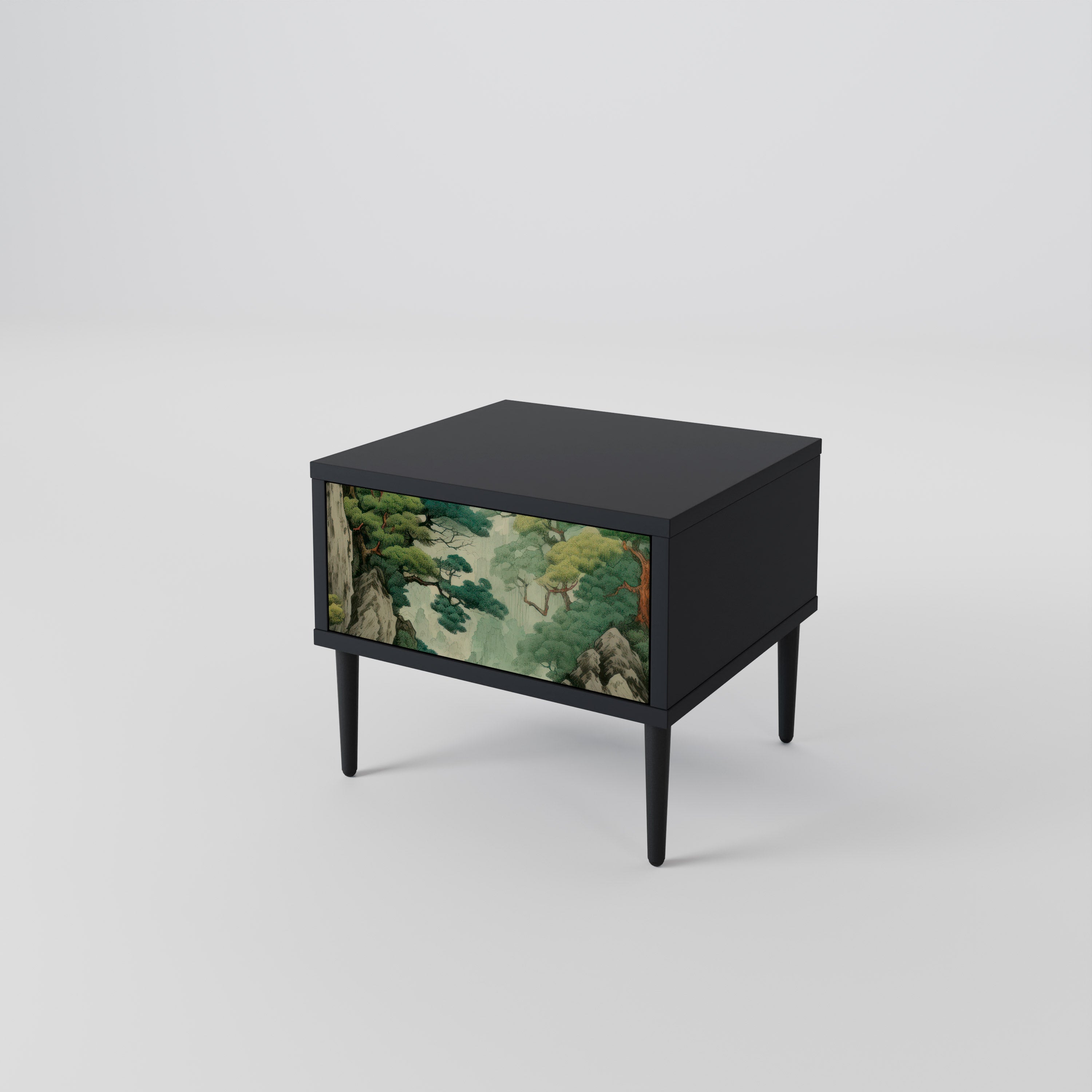 VERDURE ABYSS Nachttisch in Schwarz