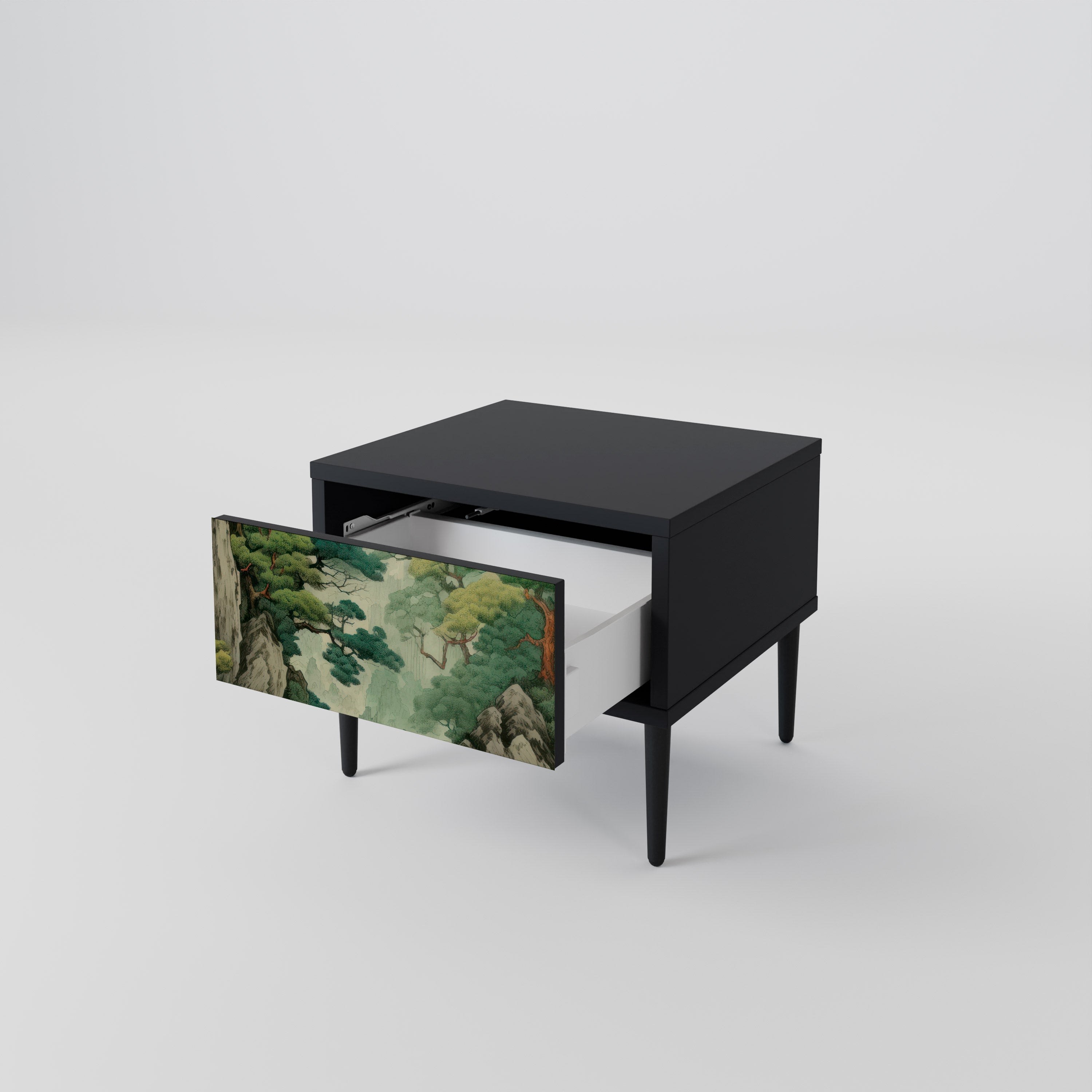 VERDURE ABYSS Nachttisch in Schwarz
