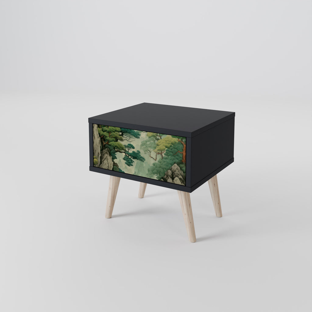 VERDURE ABYSS Nachttisch in Schwarz