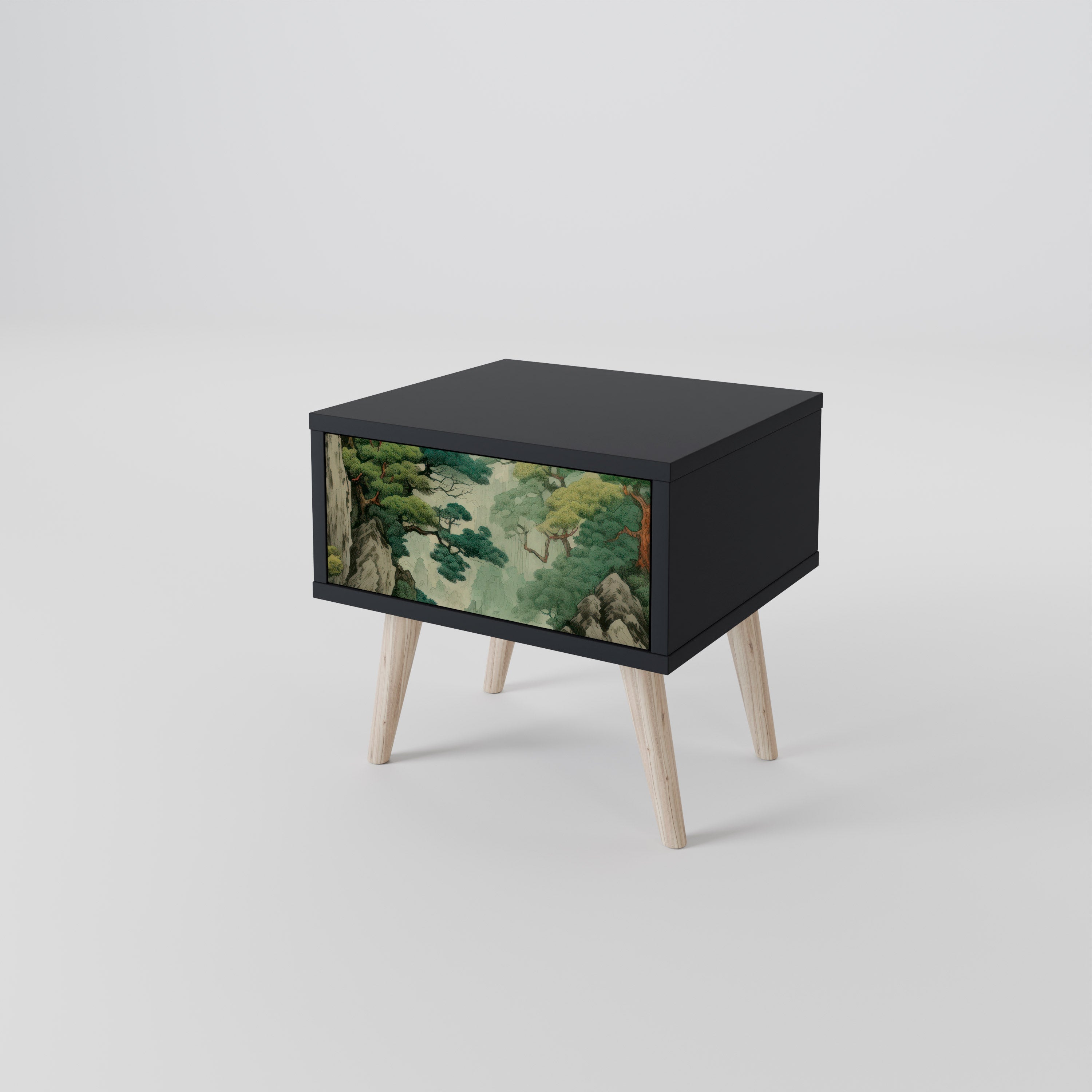 VERDURE ABYSS Nachttisch in Schwarz