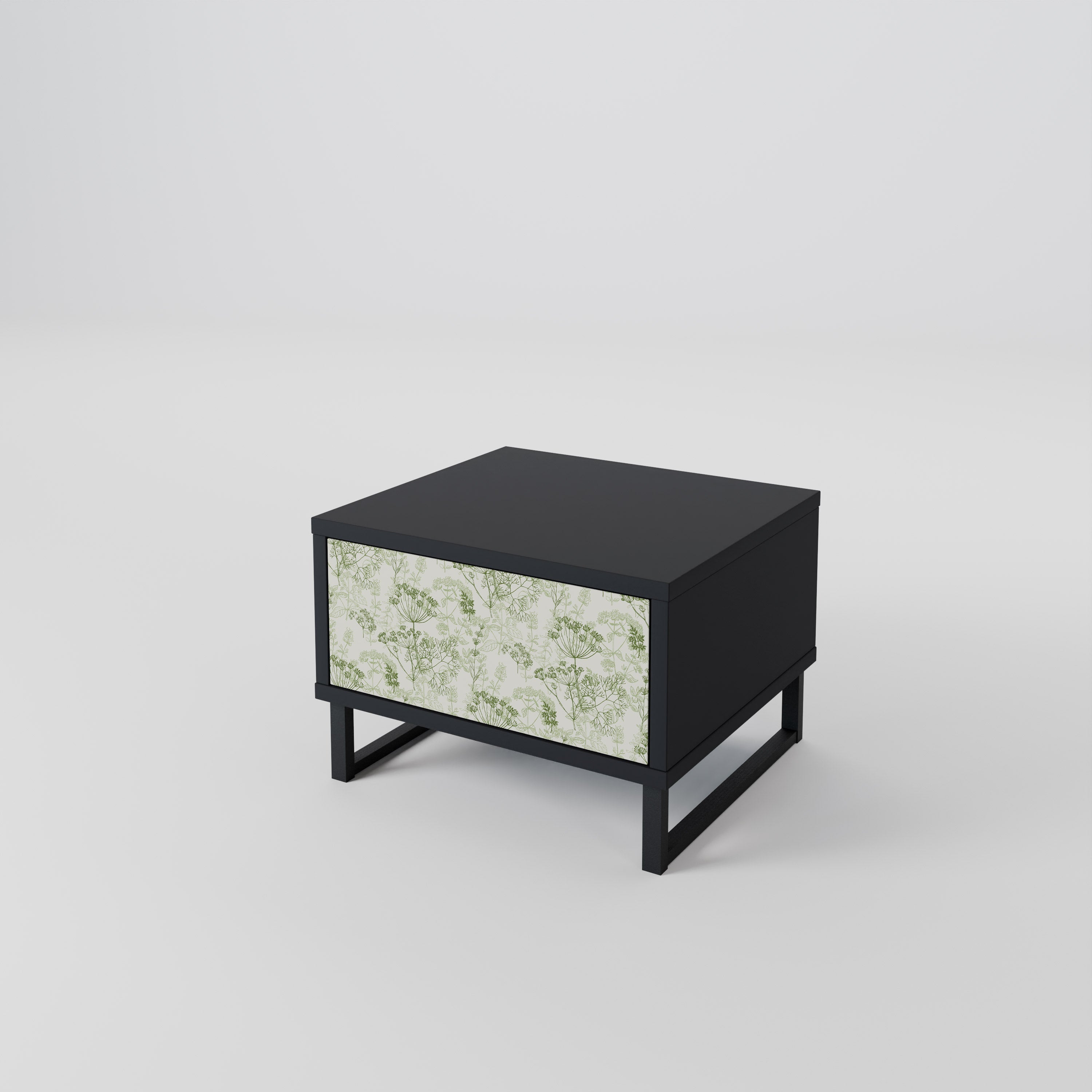 FENNEL BALDACHIN Nachttisch in Schwarz