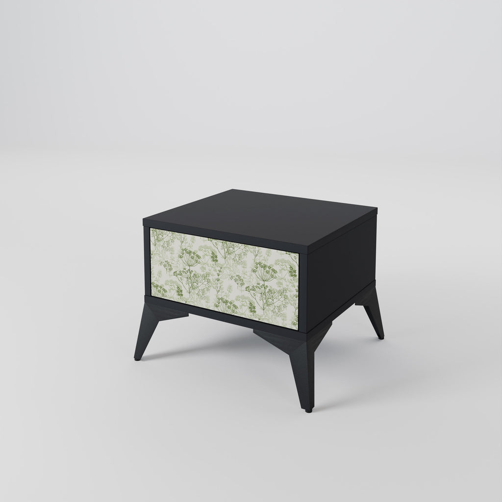 FENNEL BALDACHIN Nachttisch in Schwarz