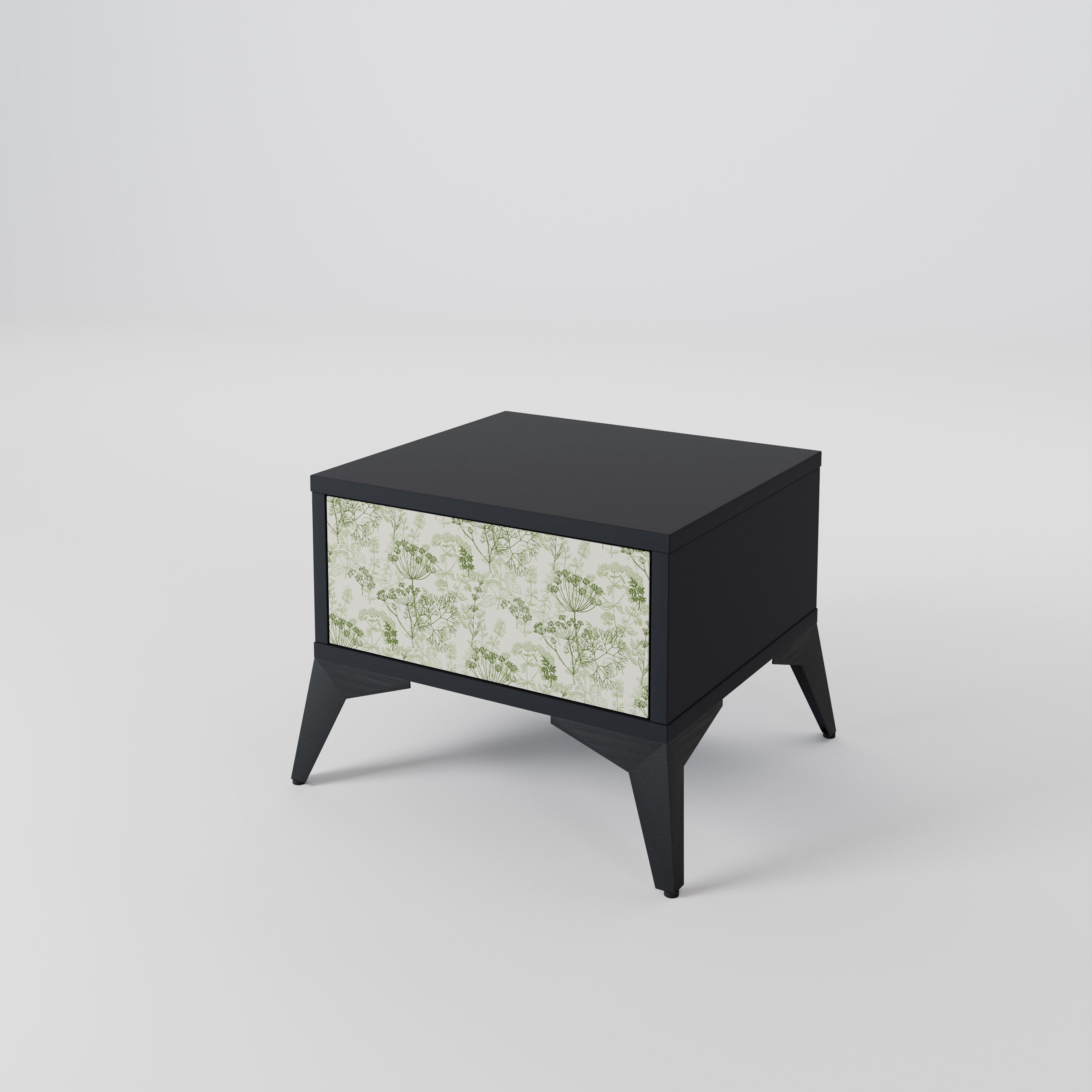 FENNEL BALDACHIN Nachttisch in Schwarz