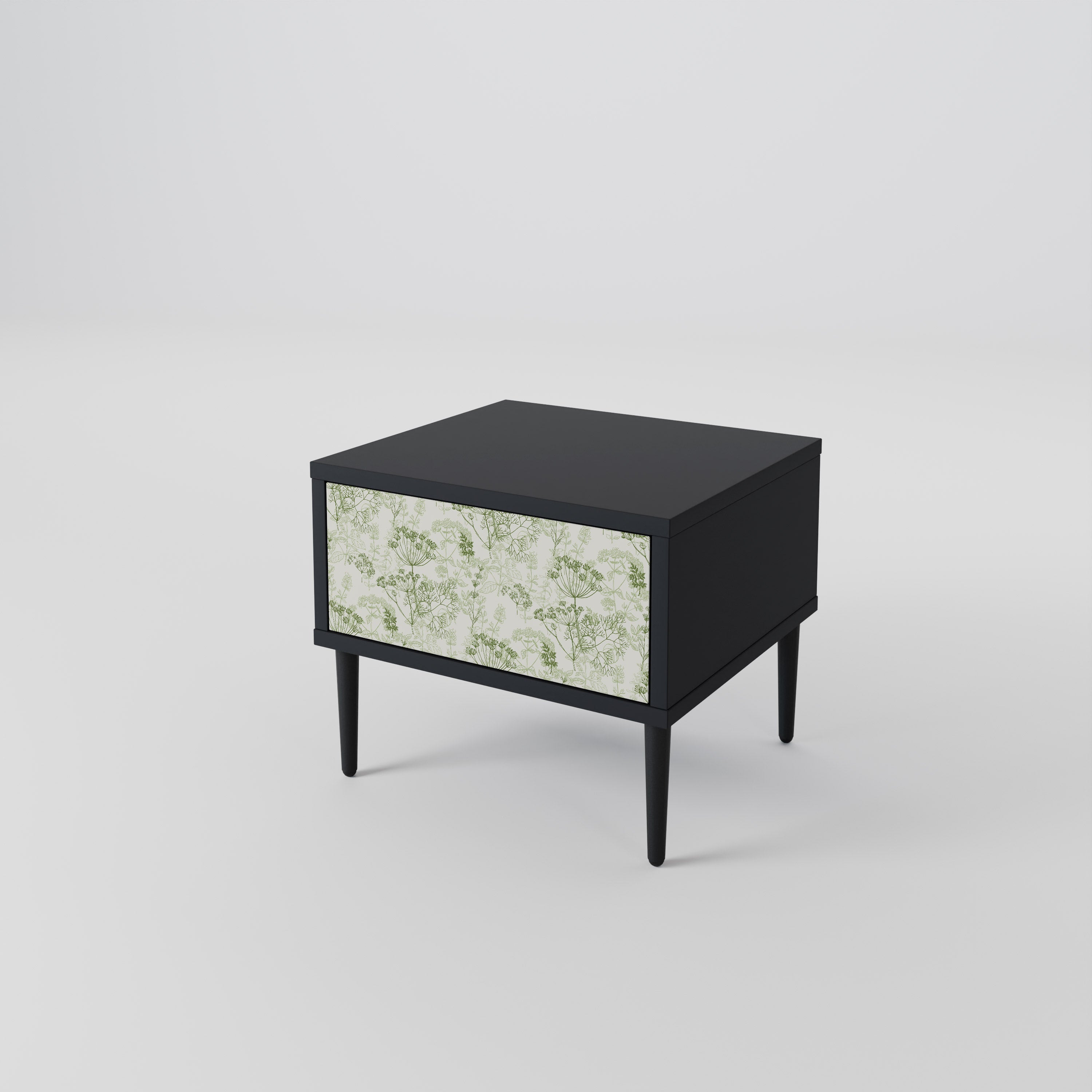 FENNEL BALDACHIN Nachttisch in Schwarz
