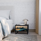 OMINOUS MOUNTAINS Nachttisch in Schwarz