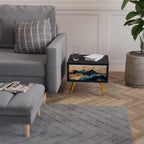 OMINOUS MOUNTAINS Nachttisch in Schwarz