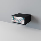 VELVET CROSSING Nachttisch in Schwarz