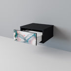 VELVET CROSSING Nachttisch in Schwarz