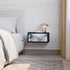 VELVET CROSSING Nachttisch in Schwarz