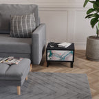 VELVET CROSSING Nachttisch in Schwarz