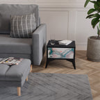 VELVET CROSSING Nachttisch in Schwarz