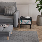 VELVET CROSSING Nachttisch in Schwarz