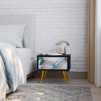 VELVET CROSSING Nachttisch in Schwarz