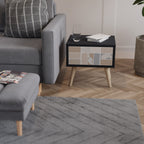 TROPICAL SHAPES Nachttisch in Schwarz