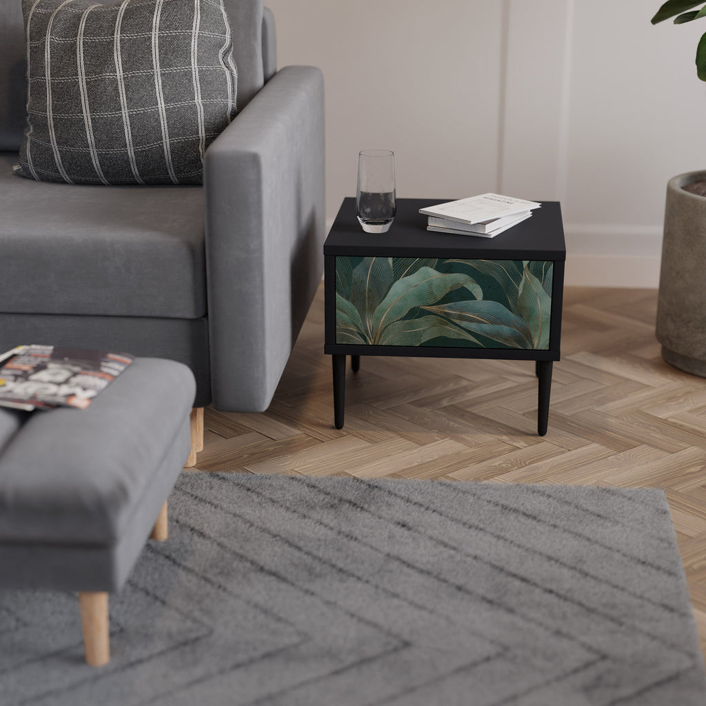 ROYAL GREEN Nachttisch in Schwarz